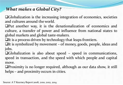 characteristics of a global city|Global city .